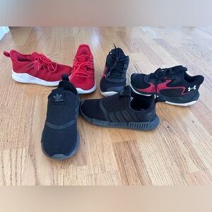 Bundle of Boys size 1 shoes.